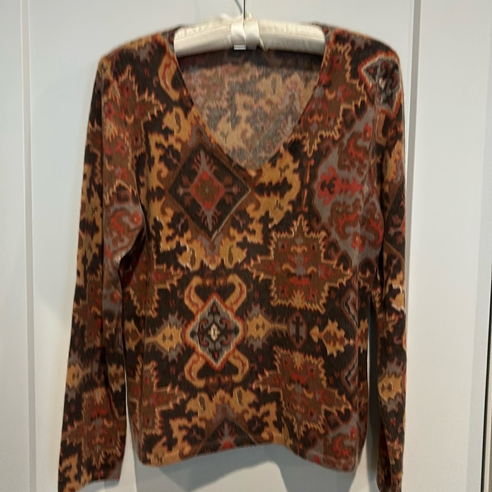 Pattern cashmere sweater